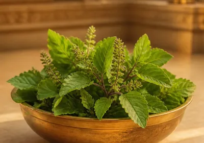 Infusion de basilic sacré (tulsi)