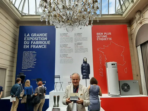 Présentation des produits Essenciagua à la Grande Exposition du Fabriqué en France, à l'Élysée