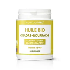 Huile d'onagre et de bourrache bio (60 capsules)