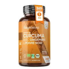 Curcuma Bio avec Poivre Noir & Gingembre
